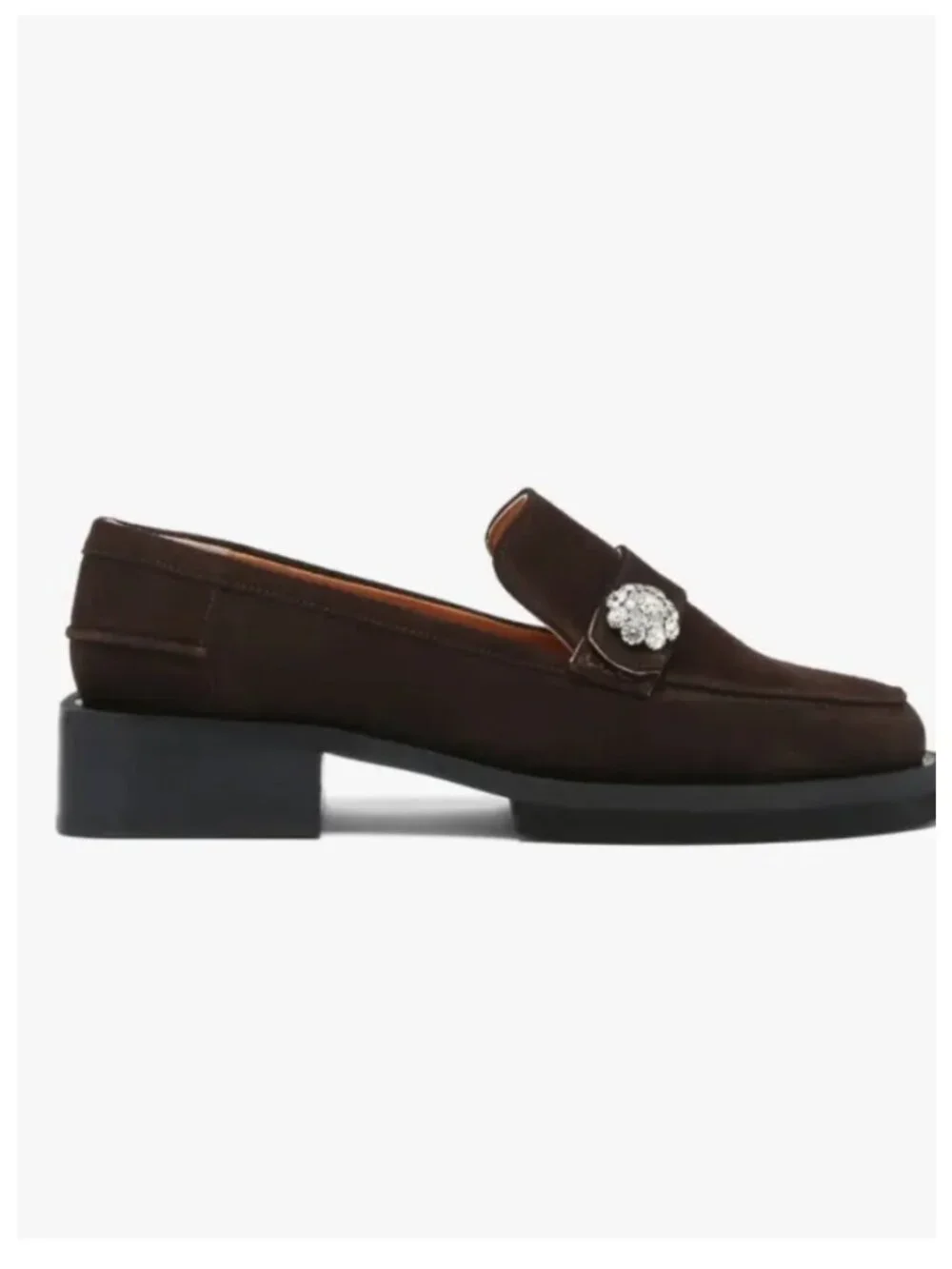Ganni Brown Suede Loafer 